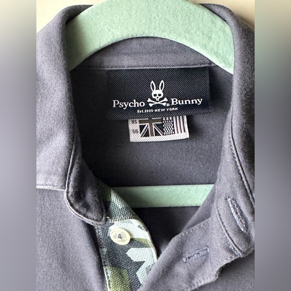 Psycho bunny polo VGUC size XS 5/6 blue short sleeve spring summer clothes kids - Picture 5 of 7